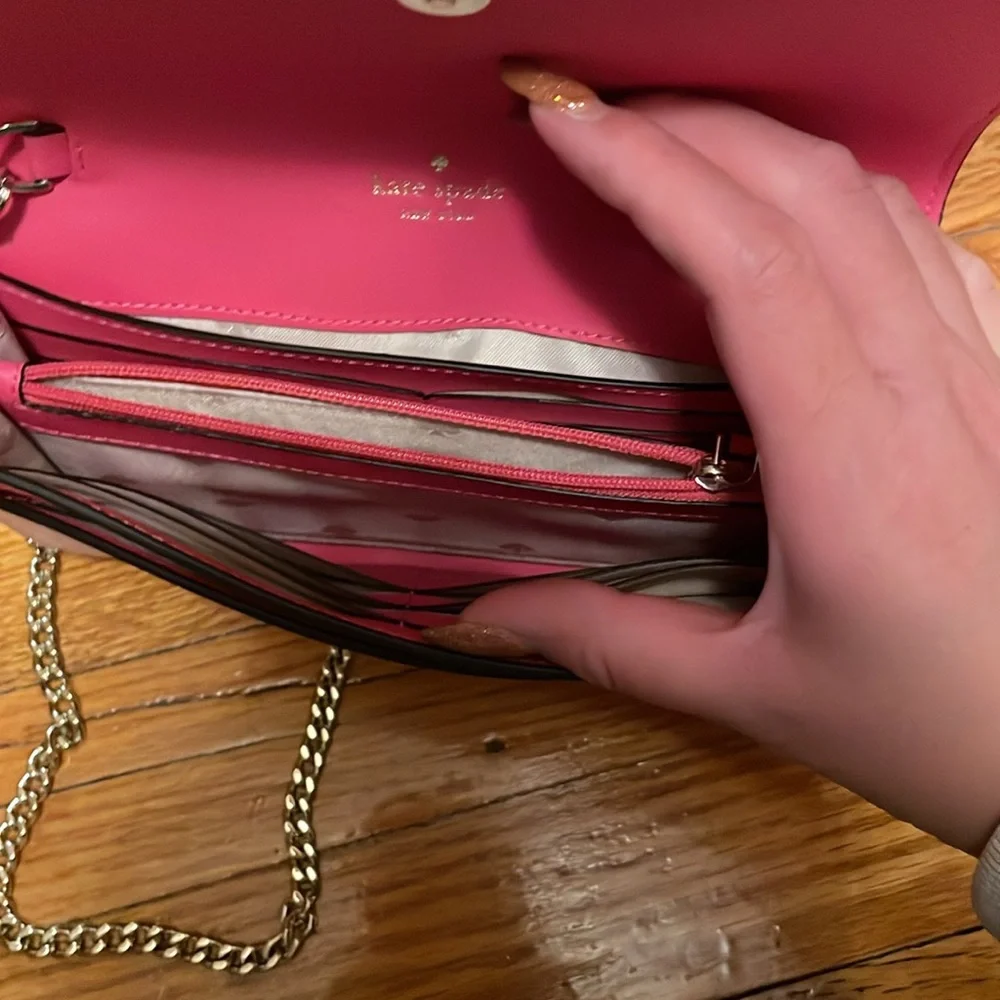 Kate spade pink chain wallet bag - Picture 5 of 8